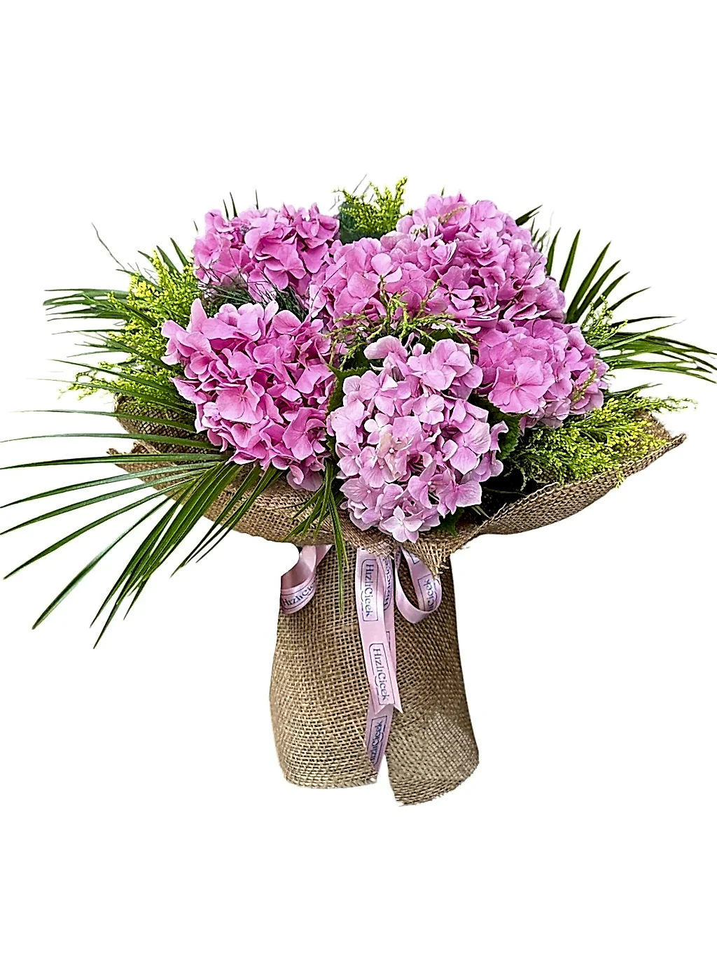 Pembe Ortanca Buketi