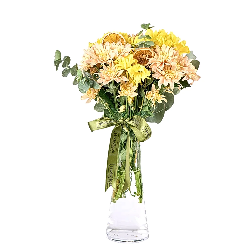 Vazoda Somon ve Sarı Krizantem