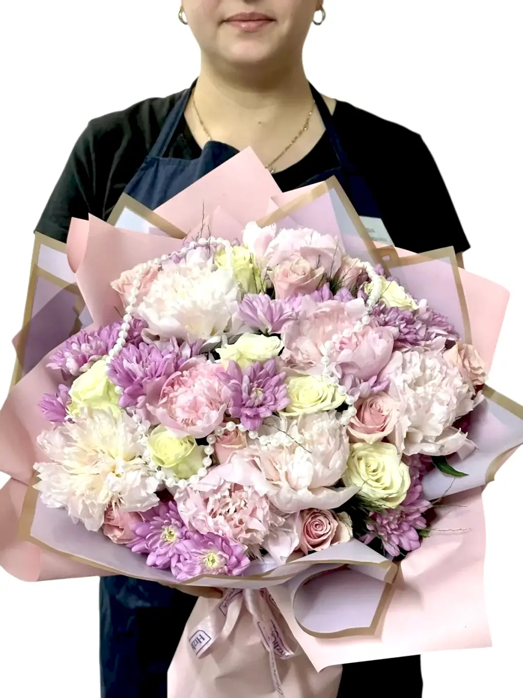 Pink Pearl Şakayık Buketi