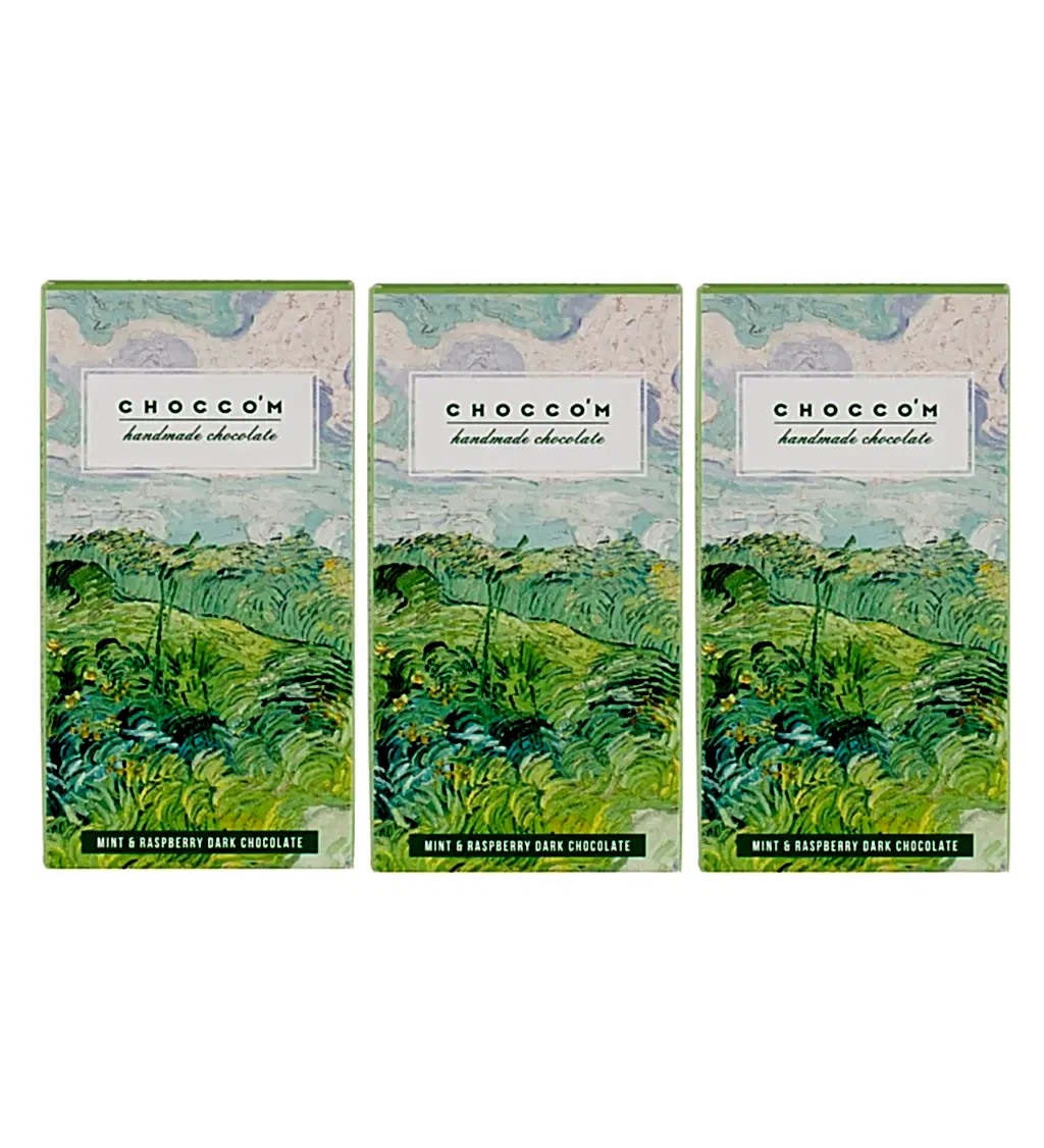 Choccom Nane & Ahududu Bitter Çikolata 3'lü Set