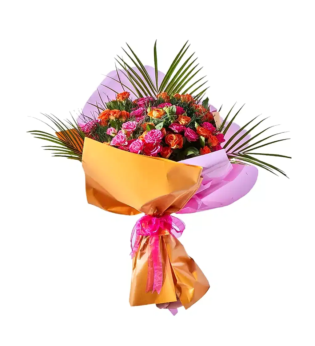 Pink and Orange Love Buket