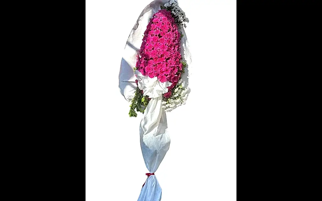 Pembe Gerbera Tek Kat Çelenk