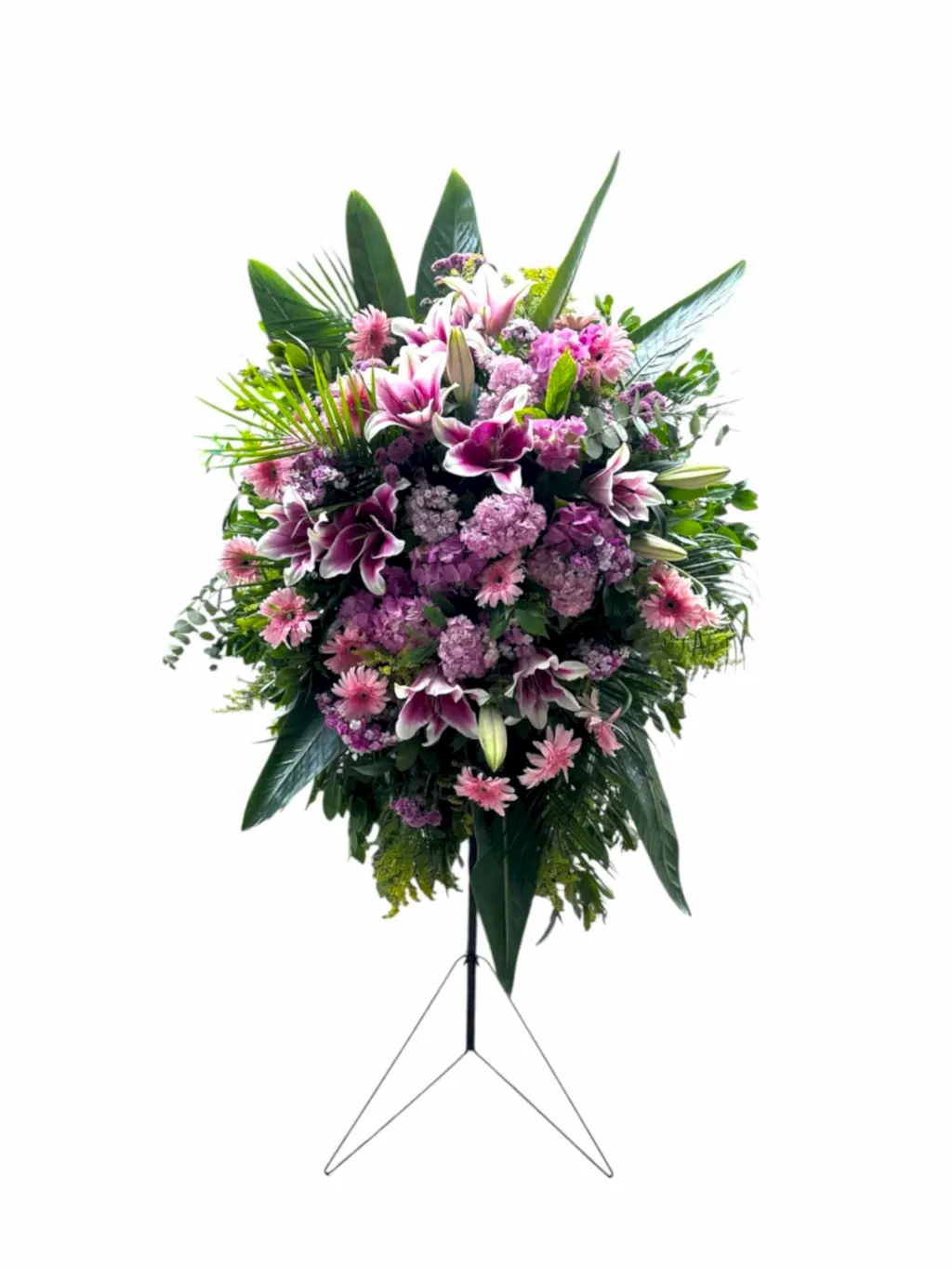 Pembe Lilyum Ferforje Kutlama Aranjmanı