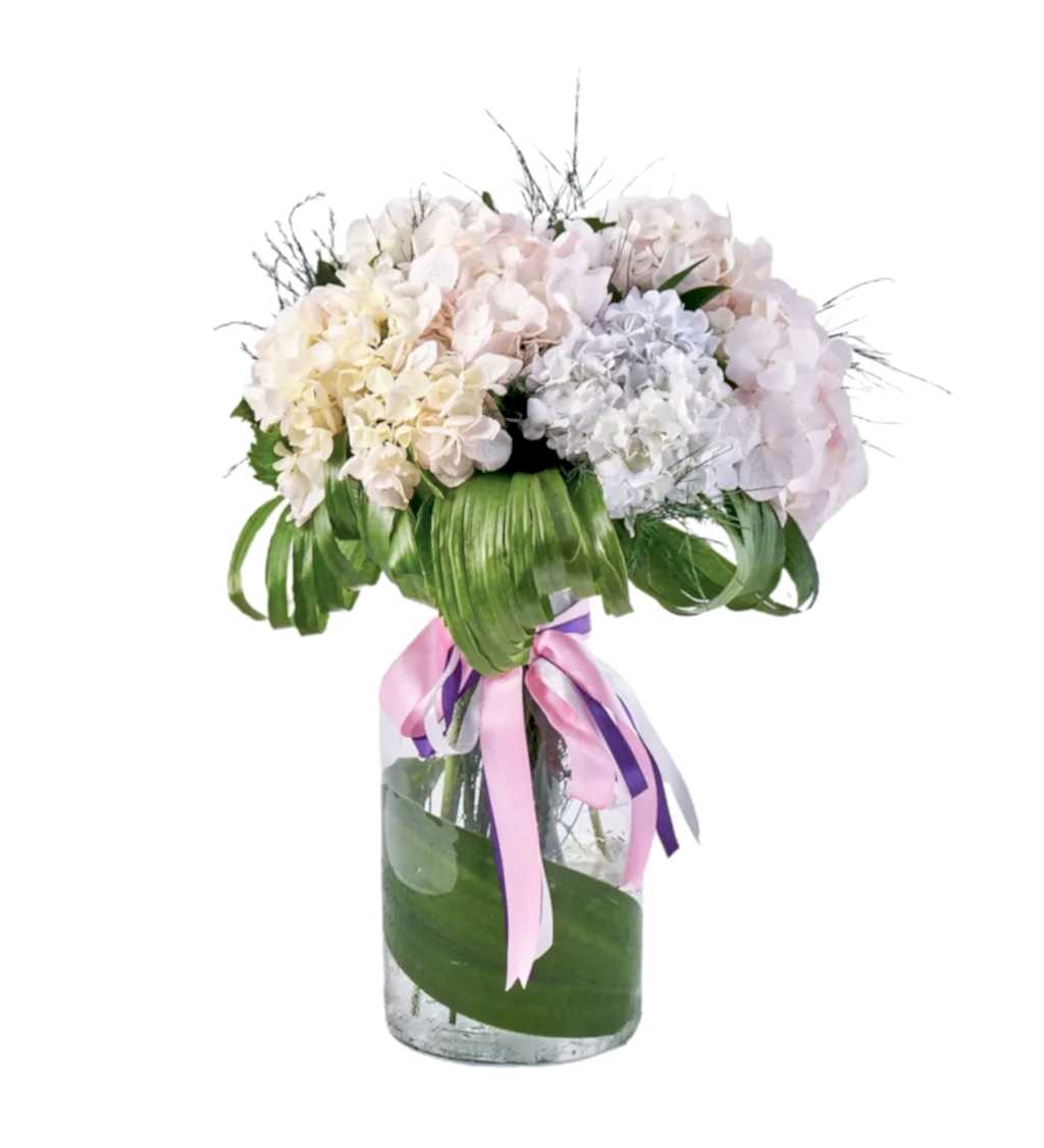 Vazoda Ortanca Çiçeği