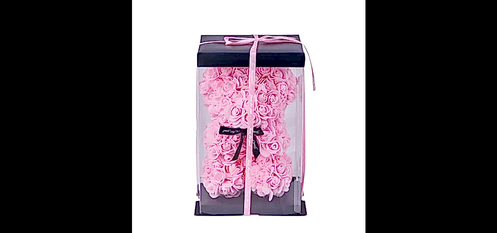 Pembe Kalpli Yapay Gül Ayıcık