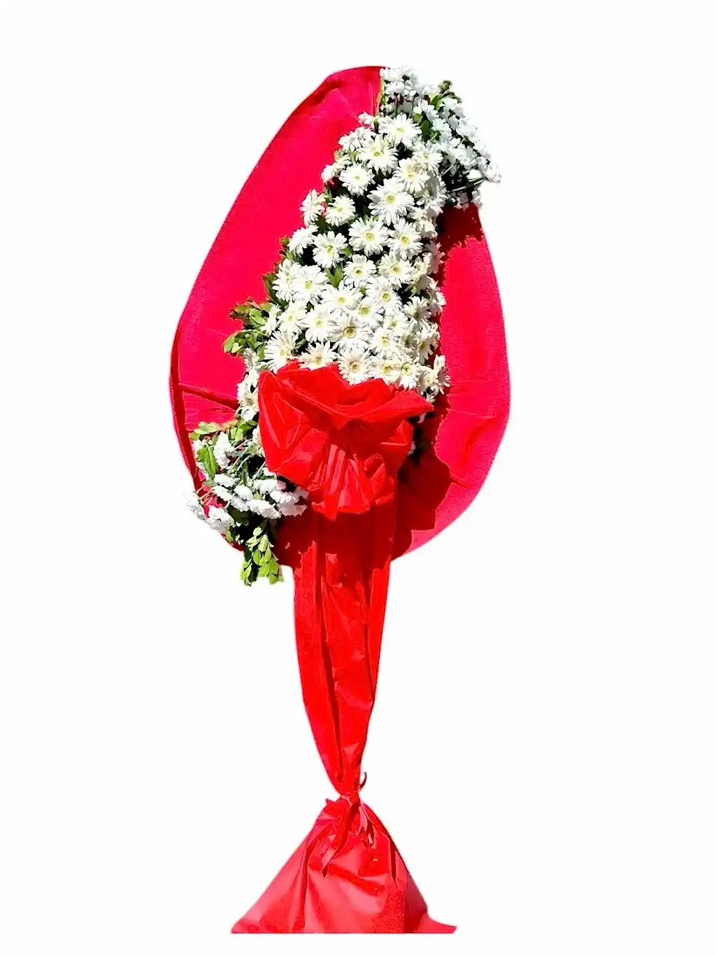 Beyaz Esinti Tek Katlı Çelenk