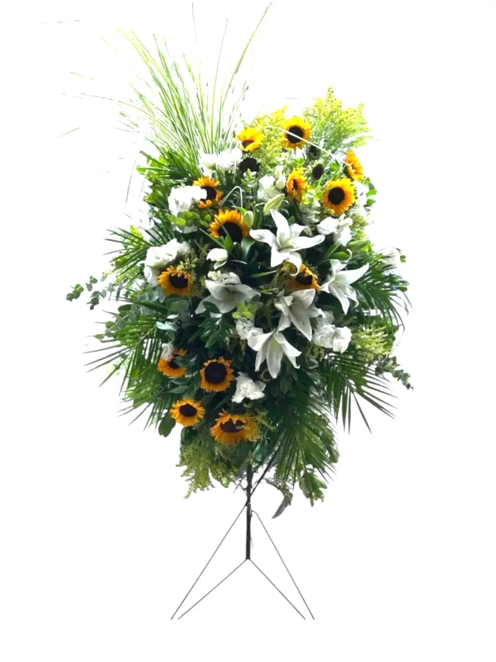 Lilyum ve Ayçiçekleri Ferforje Aranjmanı