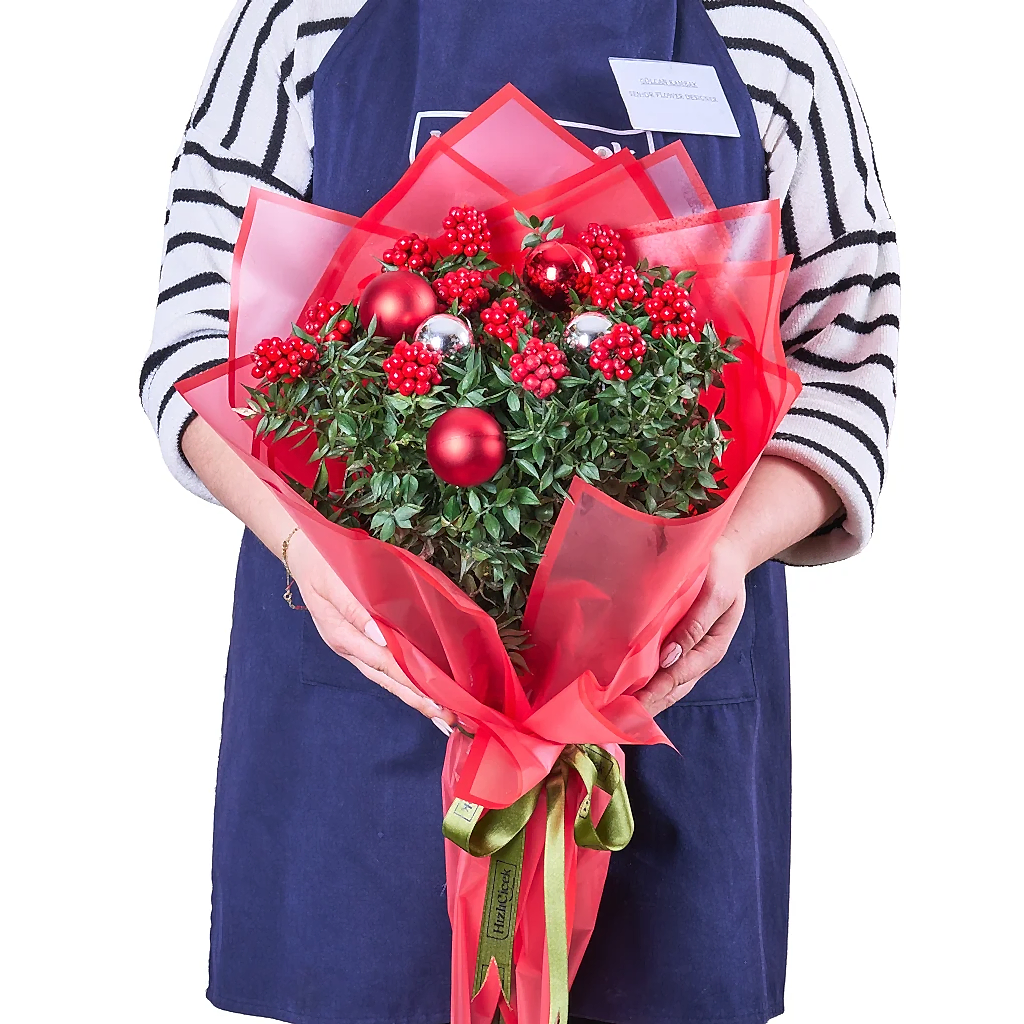 Red Silver Kokina Buketi