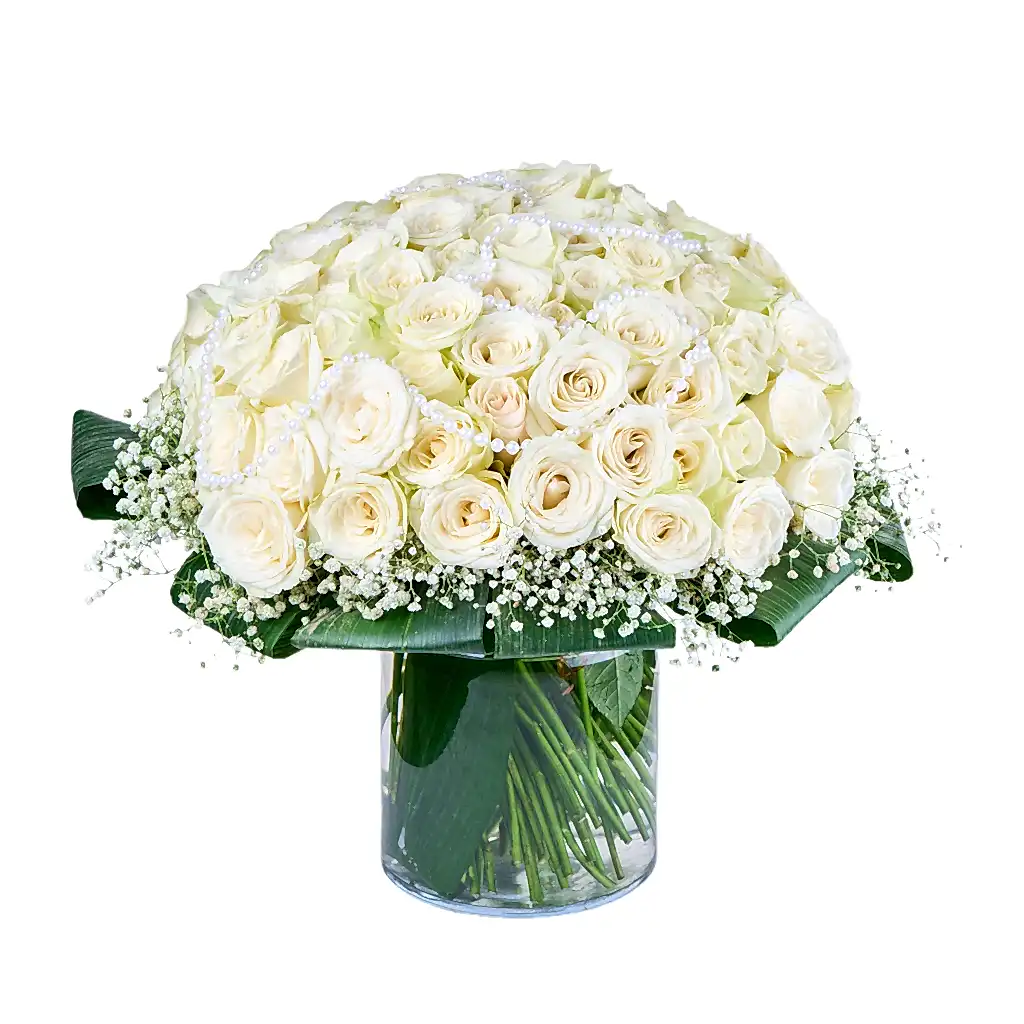 Vazoda Premium 101 Beyaz Gül