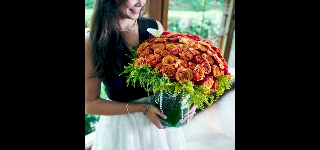 Vazoda Premium 101 Turuncu Gül